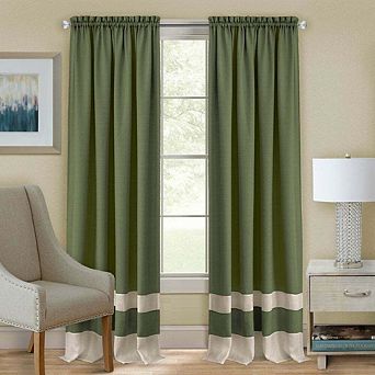 Kate Aurora 2 Pack Shabby Linen Farmhouse Sheer Flax Window Curtains