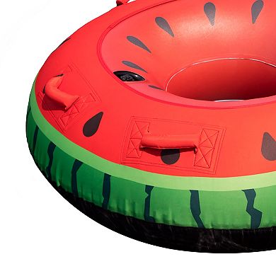 48-Inch Inflatable Red and Green Single Rider Watermelon Tube