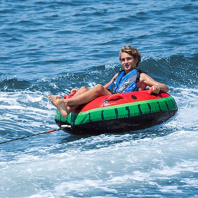 48-Inch Inflatable Red and Green Single Rider Watermelon Tube