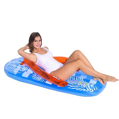 5.75' Inflatable Blue and Orange Jumbo Flip Flop Pool Float