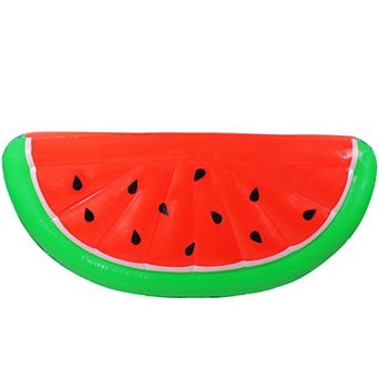 5.75' Inflatable Red and Green Jumbo Watermelon Slice Lounge Pool Float
