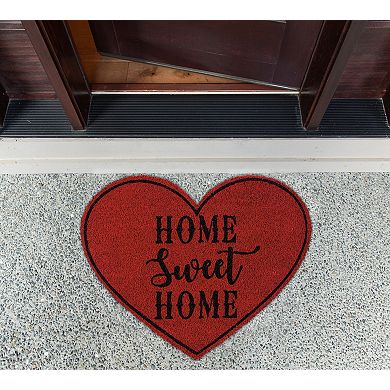 30" Home Sweet Home Heart Shaped Decorative Doormat