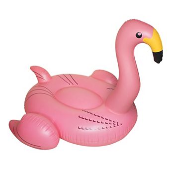 78" Inflatable Pink Giant Flamingo Swimming Pool Ride-On Float Toy