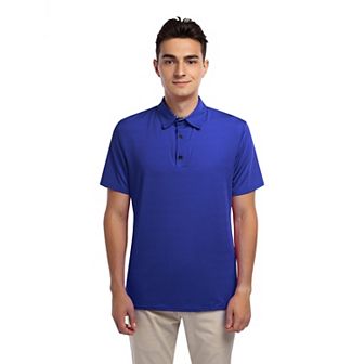 Men's Golf Polo Shirts Short Sleeve Collared T Shirt Casual Quick Dry Wicking Golfing Sports Shirts