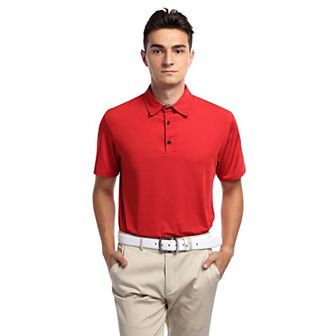 Men's Golf Polo Shirts Short Sleeve Collared T Shirt Casual Quick Dry Wicking Golfing Sports Shirts