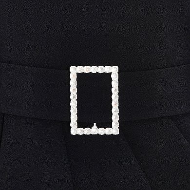 Quiz Women's Black One Shoulder Buckle Detail Mini Dress