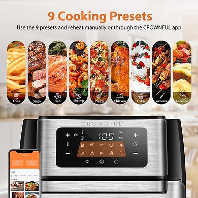 Crownful Smart Air Fryer 10.6 Quart