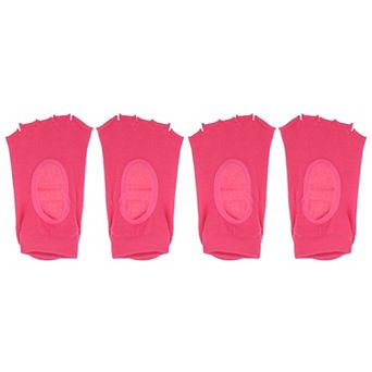 2 Pair Yoga Socks Five Toe Socks Pilates Barre Ballet Socks For Women Dark Gray