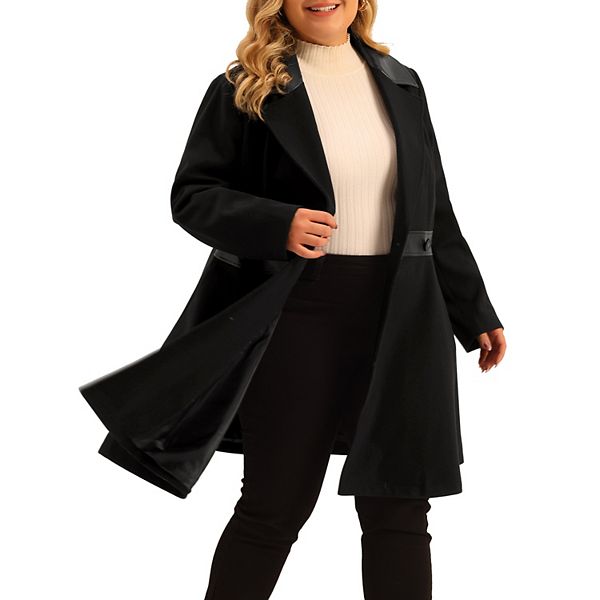 近年✨TODAYFUL Wool Over Coat ブラック　36 Women's Plus Size Fashion Notched Lapel Single Breasted Long Overcoats