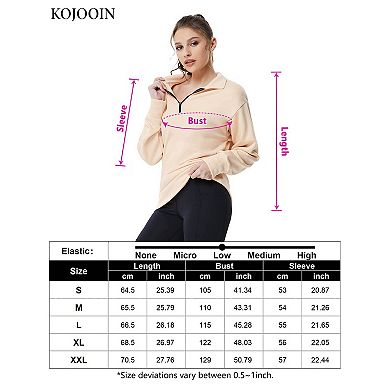 Half Zip Pullover Long Sleeve Women Pullover Sweatshirt Sport Hiking Clothes