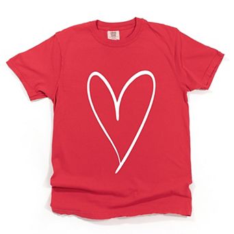 Simply Sage Market Hand Drawn Heart Garment Dyed Tee