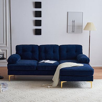 F.c Design 83" Modern  L-shaped Sectional Sofa