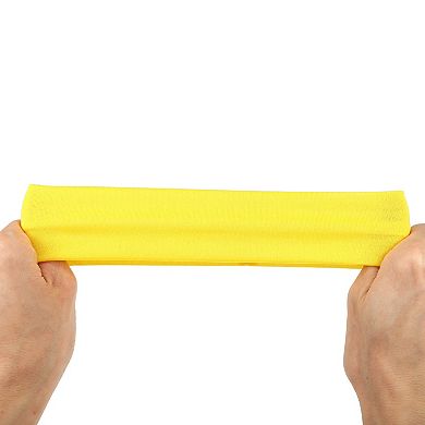 Sport Headband Women Yoga Sweatband Stretchy Soft Polyester Yellow