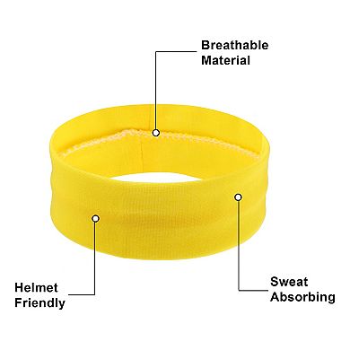Sport Headband Women Yoga Sweatband Stretchy Soft Polyester Yellow