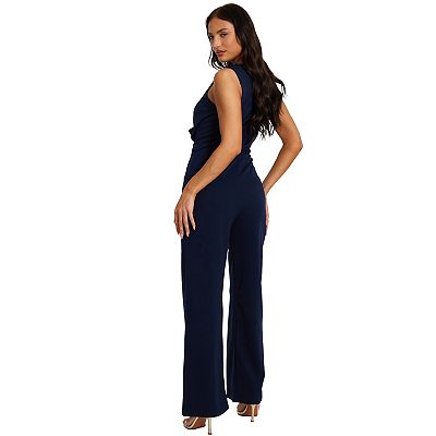 Quiz Women s Buckle Frill Detail Palazzo Jumpsuit