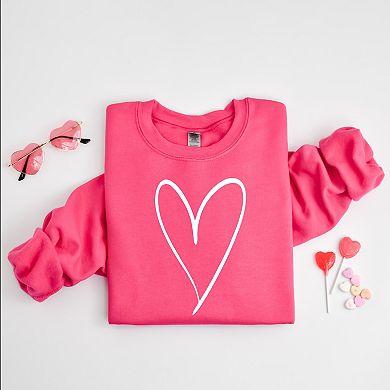 Simply Sage Market Hand Drawn Heart Sweatshirt