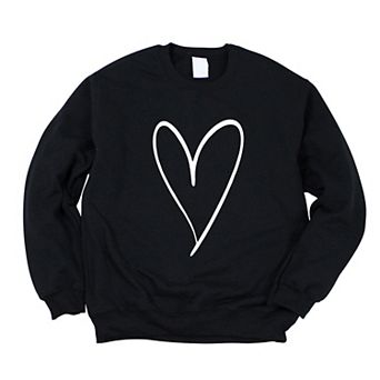 Simply Sage Market Hand Drawn Heart Sweatshirt