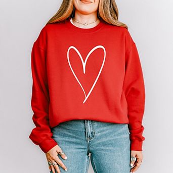 Simply Sage Market Hand Drawn Heart Sweatshirt