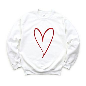 Simply Sage Market Hand Drawn Heart Sweatshirt