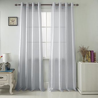 Nancy Faux Luxurious Silk Stylish And Light Filtering Grommet Curtain Panel