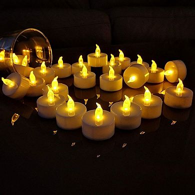 24pcs LED Tealight Timer Candles Battery Operated Flickering