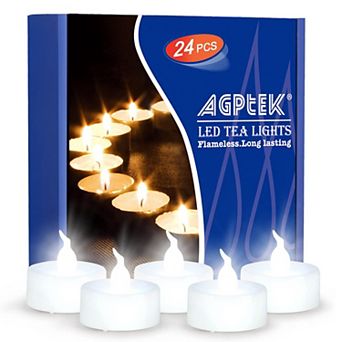 24 pc LED Tealight Candles Battery Operated Flameless