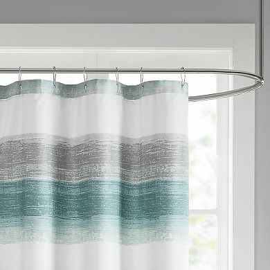 Madison Park Essentials Barret Stripe Print Shower Curtain