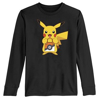 Boys 8-20 Pokemon Pikachu Trick Or Treat Bag Long Sleeve Tee