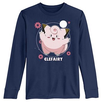 Boys 8-20 Pokemon Clefairy Flower Dance Long Sleeve Tee