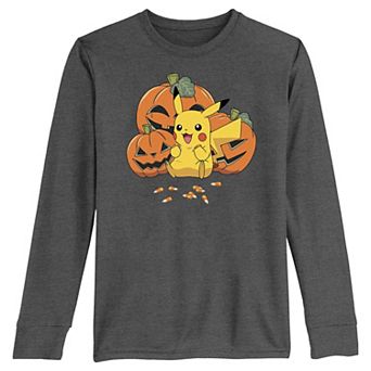 Boys Pokemon Pikachu Candy Corn Long Sleeve Tee
