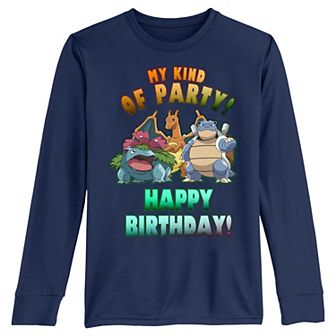 Boys 8-20 Pokemon My Kind Of Party Long Sleeve Tee