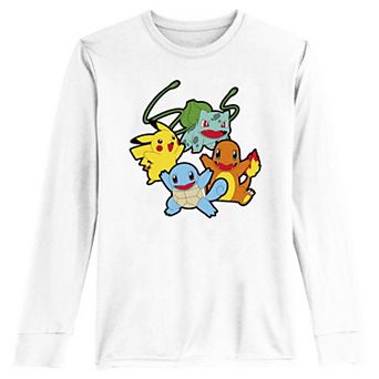 Boys 8-20 Pokemon Starter Group Long Sleeve Tee