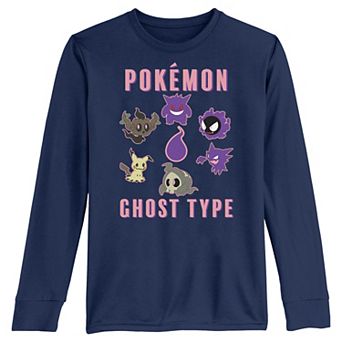 Boys Pokemon Ghost Type Long Sleeve Graphic Tee