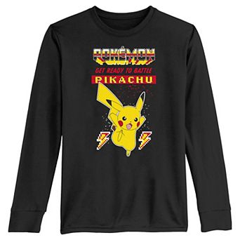 Boys Pokemon Pikachu Ready To Battle Long Sleeve Graphic Tee