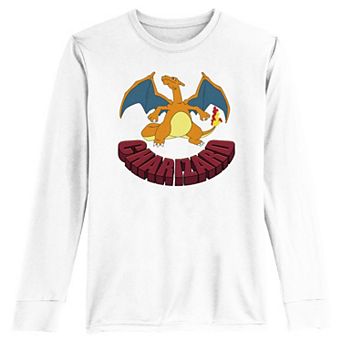 Boys Pokemon Charizard Poster Long Sleeve Graphic Tee