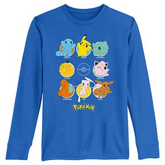Boys Pokemon Mix Group Long Sleeve Graphic Tee