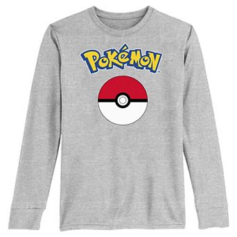 Boys Pokemon Classic Pokeball Long Sleeve Graphic Tee