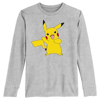Boys Pokemon Pikachu Happy Dance Long Sleeve Graphic Tee