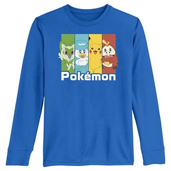Boys Pokemon New Starters Banners Long Sleeve Graphic Tee