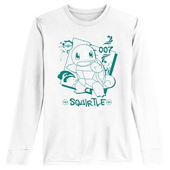 Boys Pokemon Squirtle Graffiti Long Sleeve Graphic Tee