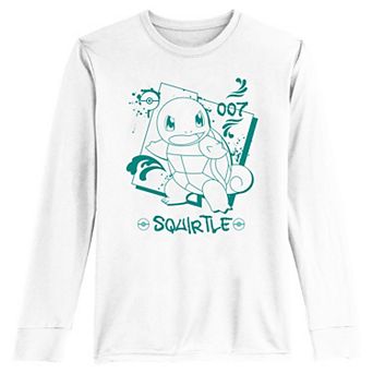 Boys Pokemon Squirtle Graffiti Long Sleeve Graphic Tee