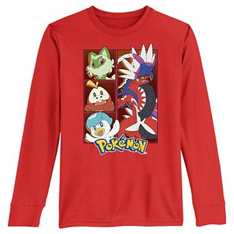 Boys Pokemon Koraidon Group Long Sleeve Graphic Tee