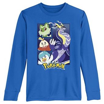 Boys Pokemon Miraidon Group Long Sleeve Graphic Tee