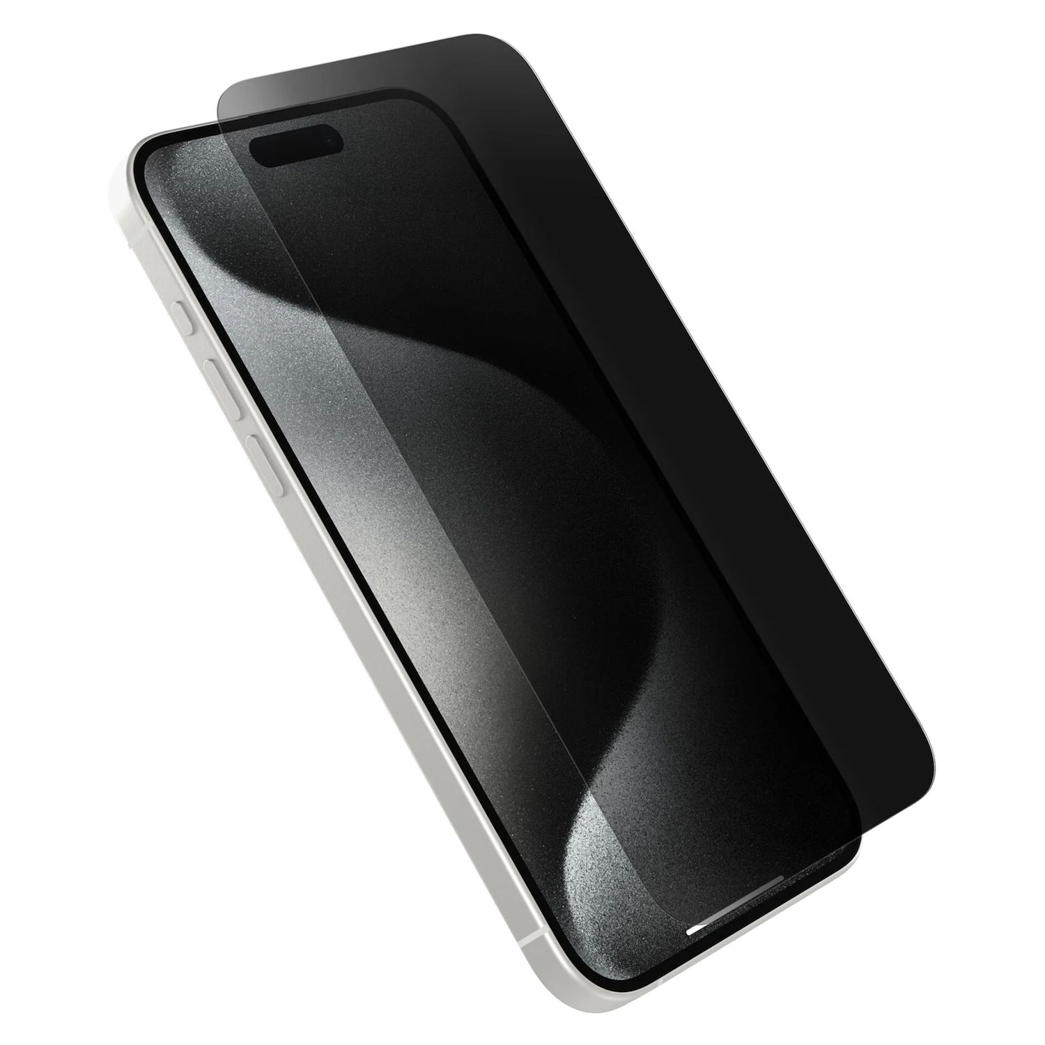 OtterBox PremiumPro Glass Privacy Guard Antimicrobial Screen Protector for Apple iPhone 15 Pro Max Clear