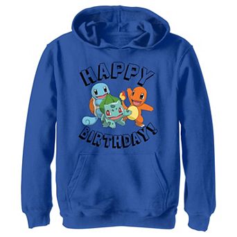Boys Pokemon Happy Birthday Starters Graphic Hoodie