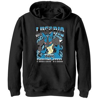 Boys Pokemon Lucario Description Graphic Hoodie