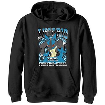 Boys Pokemon Lucario Description Graphic Hoodie