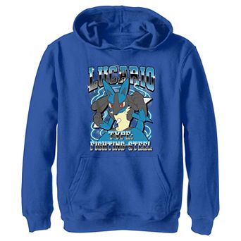 Boys Pokemon Lucario Description Graphic Hoodie