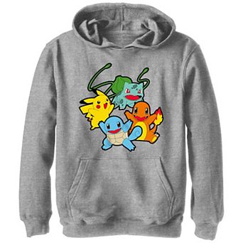 Boys Pokemon Classic Starter Group Graphic Hoodie