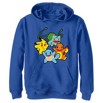 Boys Pokemon Classic Starter Group Graphic Hoodie